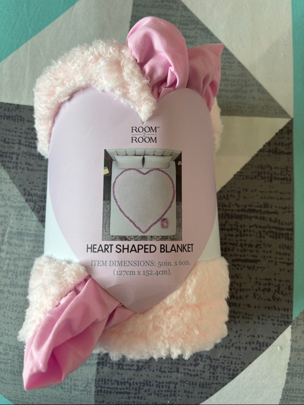 Pink Heart-Shaped Blanket